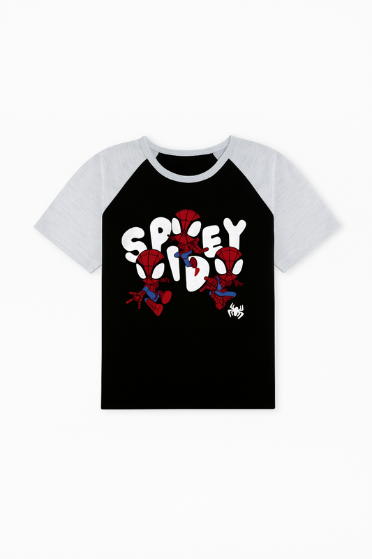 Spidey Kid Tee - Black and Grey