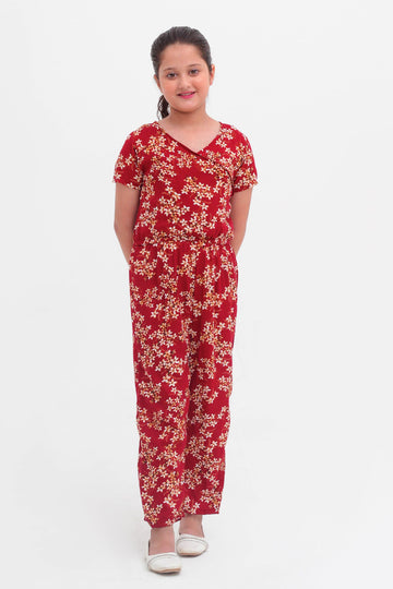 Amber Blossom Printed Jumpsuit