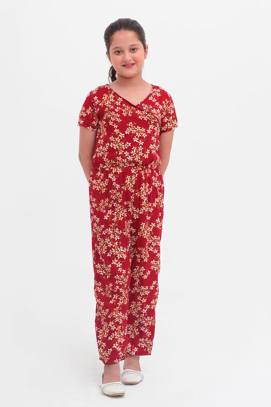 Amber Blossom Printed Jumpsuit