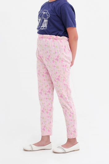 Floral Breeze Ribbed Tights