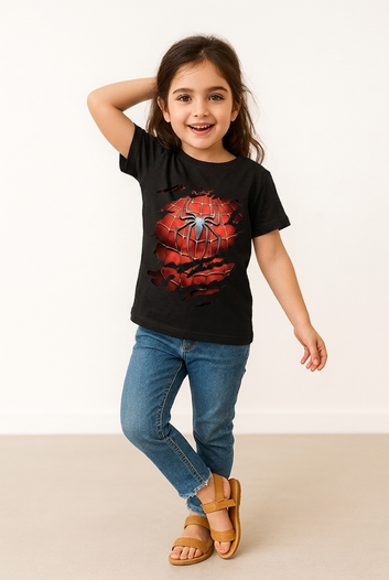 Spider-Man Ripped Suit Tee – Black