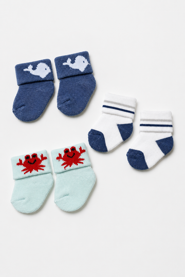 Ocean Friends Baby Summer Socks – pack of 3