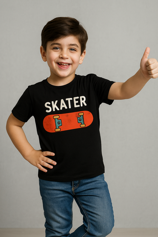 Skater Vibes Tee – Bold in Black