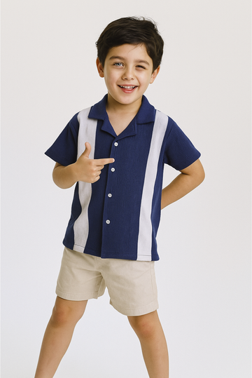 Coastal Waffle Panel Shirt