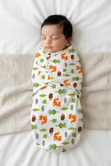 Woodland Forest Friends Easy Swaddle Wrap
